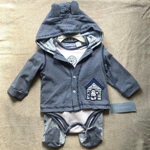 ♥️ 3 PC Set – NWT First Impressions NB Baby Boy Onesie
